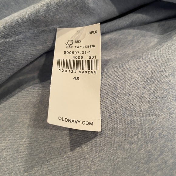 NWOT Old Navy Cloud Comfy High Neck Light Blue Bra Athleisure Sport 4X - Picture 9 of 9